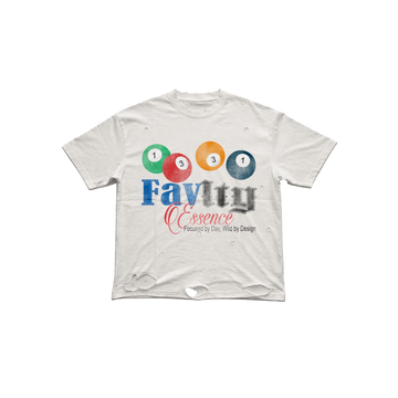 DISTRESSED WHITE "ESSENCE" FAVLTY TEE